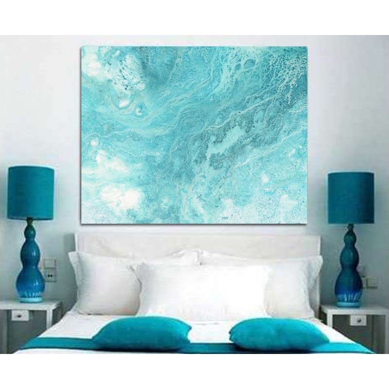 Arte moderno, Mar turquesa Lienzo, decoración pared, Cuadros Abstractos Pintura Abstracta venta online